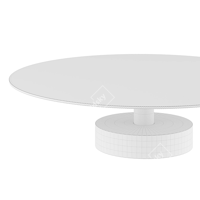 135cm Kettal Roll Centre Table 3D model image 3