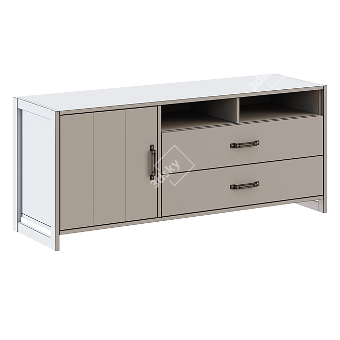 Hoff TV Stand, Modern Design 3D model image 3