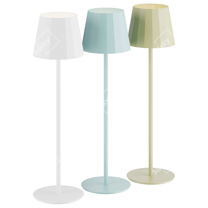 Kettal Objects Aluminum Floor Lamp 3D model image 2