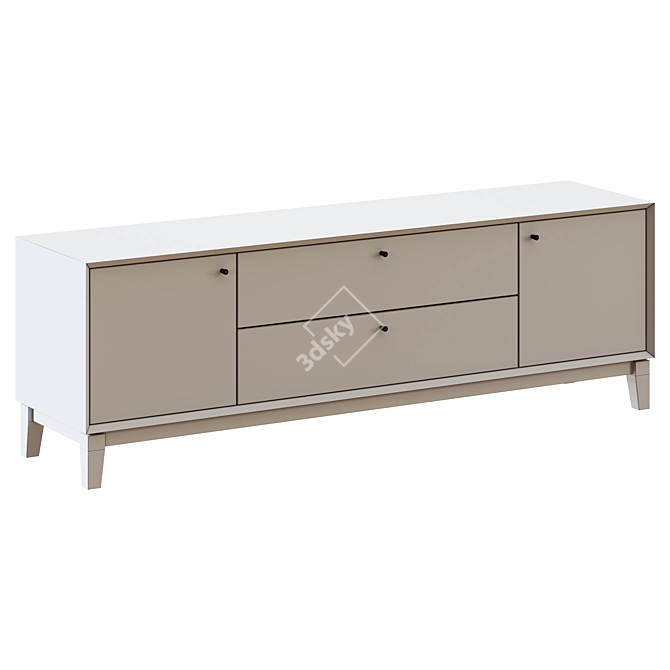 Hoff Metal TV Stand - ROYBEN 3D model image 2