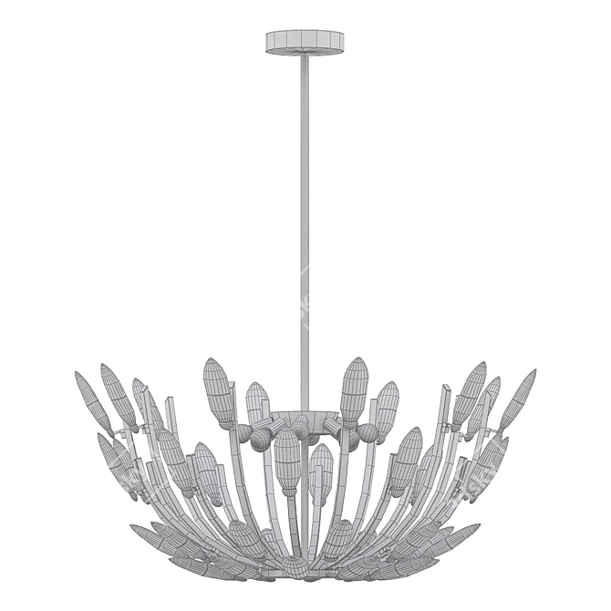 1970s Italian Sciolari Chandelier 3D model image 2