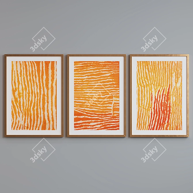 Abstract Frame Set 3 Pack 3D model image 2