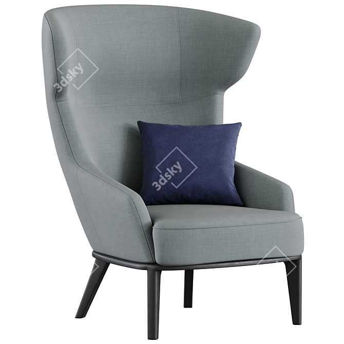 Parla Wing Back Chair, 3D-Compatible 3D model image 5