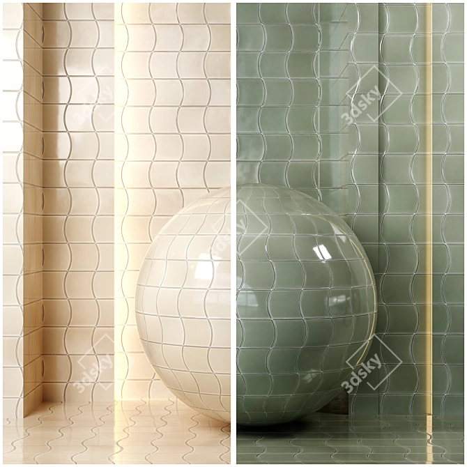 Wave Ceramics Texture Set - 4k 3D model image 6