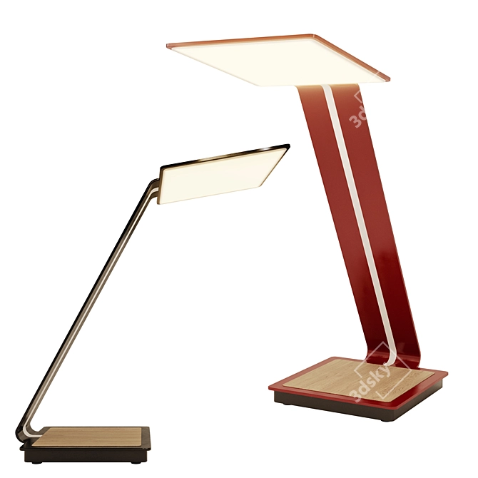 Title: Sleek Aerelight OLED Desk Lamp 3D model image 1