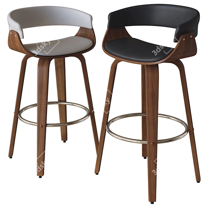 TYBEE Bar Stool 3D Model 3D model image 2