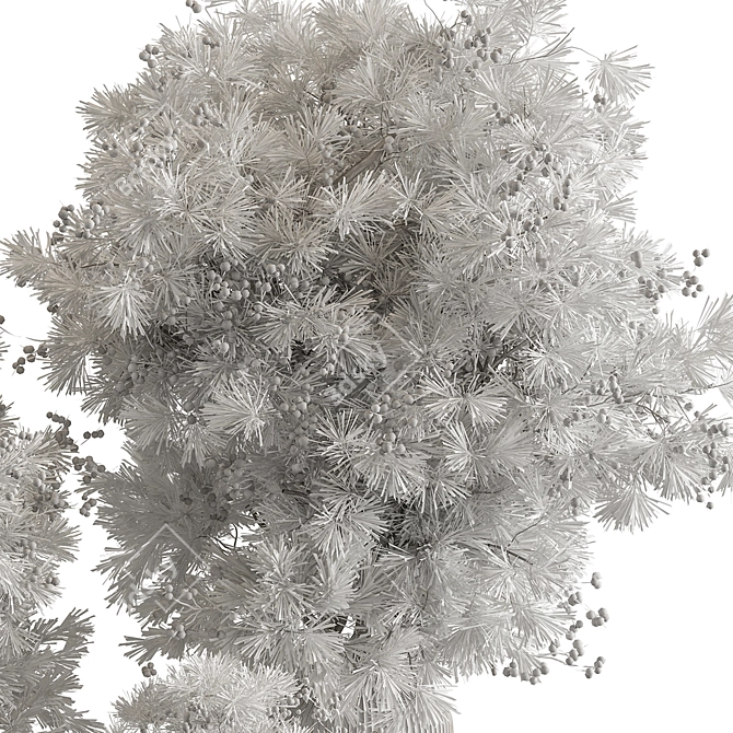 Festive Floral Christmas Decor 3D model image 2