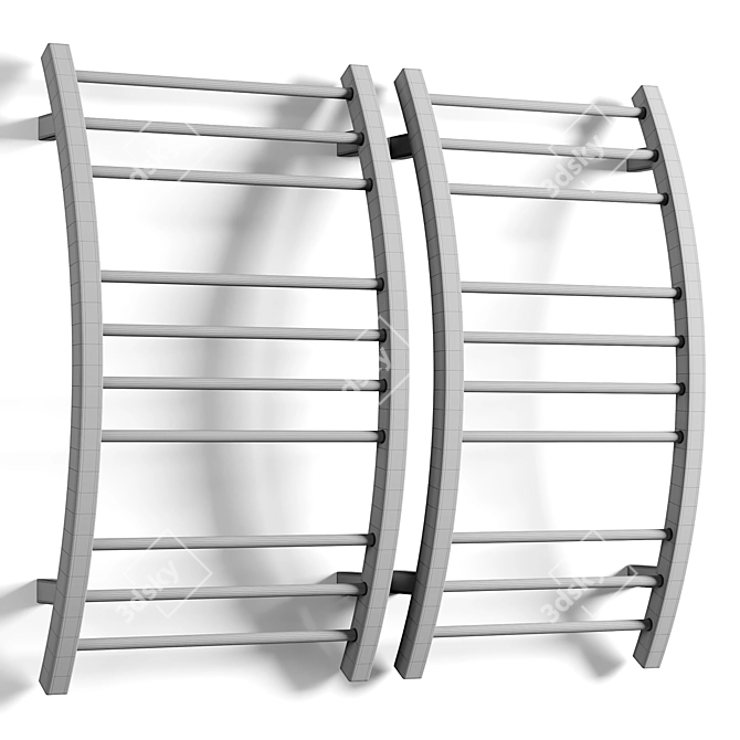 Water Heated Towel Rack 3D model image 3