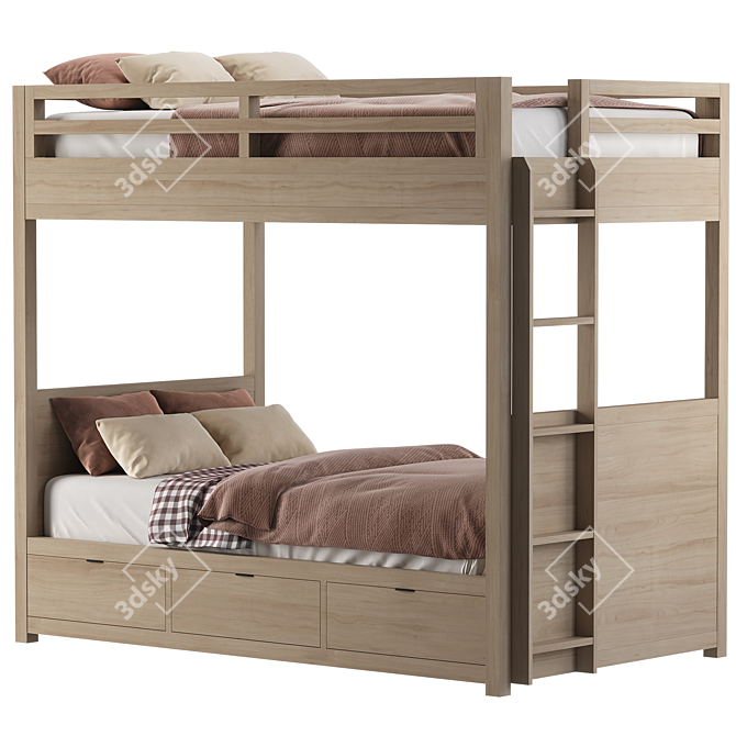 Laguna Storage Bunk Bed 2014 3D model image 1