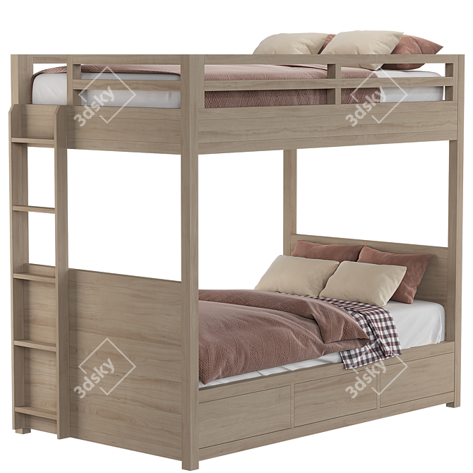 Laguna Storage Bunk Bed 2014 3D model image 3