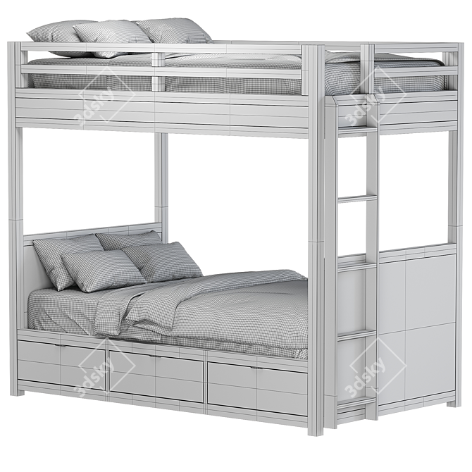 Laguna Storage Bunk Bed 2014 3D model image 4