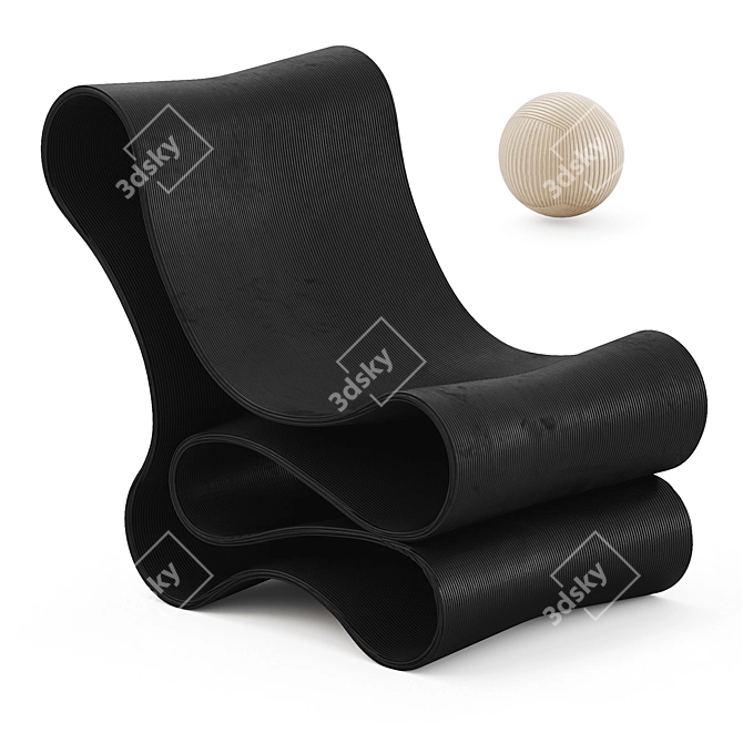 Sleek Reform Lounge Chair 3D model image 1