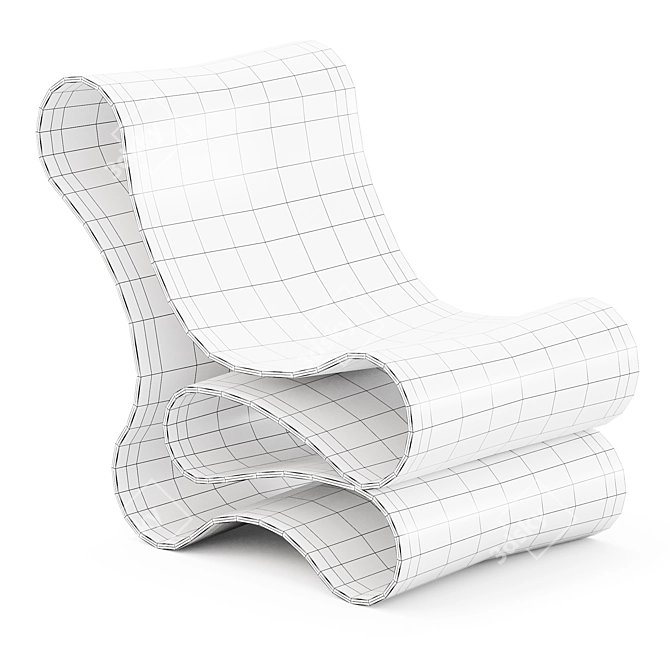 Sleek Reform Lounge Chair 3D model image 4