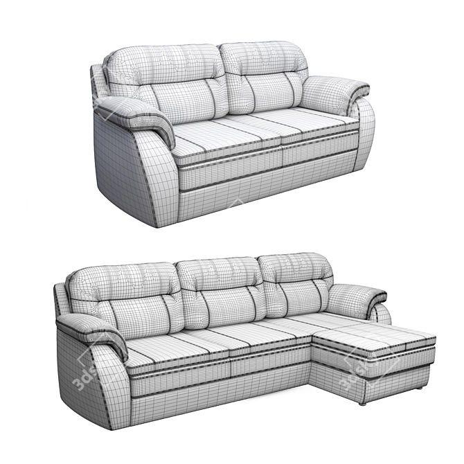  Howard American Style Sofa Set 3D model image 3