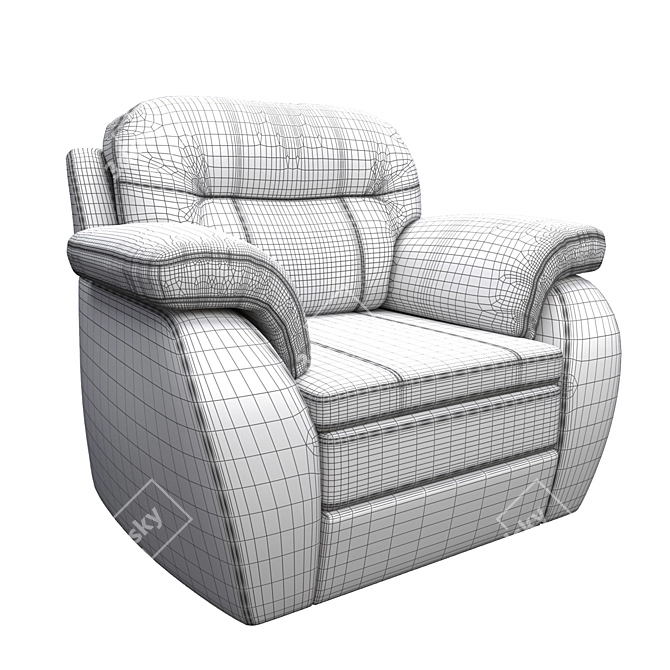 Luxury Lounge Armchair "Gorward 3D model image 2