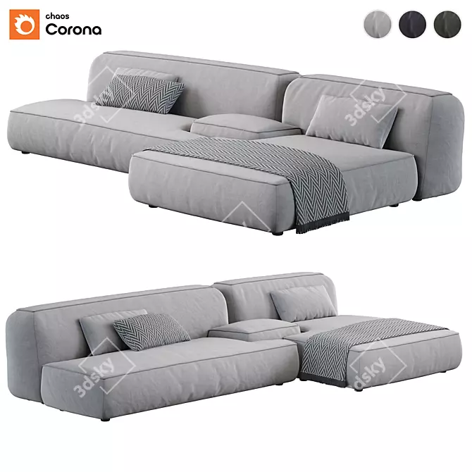 Modern Modular Lema Cloud Sofa 3D model image 1