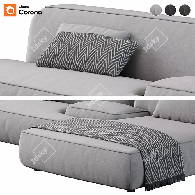 Modern Modular Lema Cloud Sofa 3D model image 3