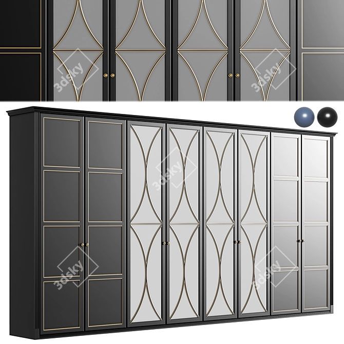 Corona Wardrobe_22 Modular Design 3D model image 1