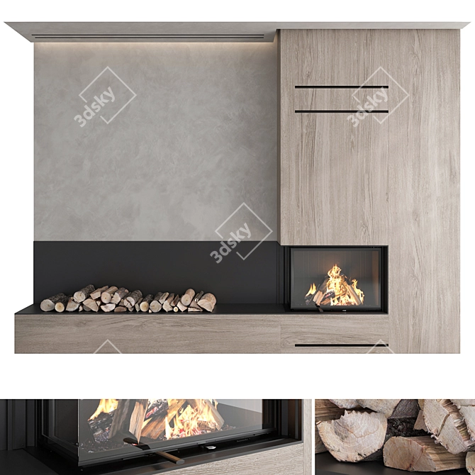 Romotop IMPRESSION Fireplace Set 3D model image 1