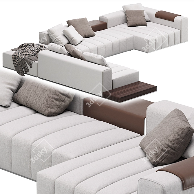 Adaptable Minotti Goodman Sofa 07 3D model image 2