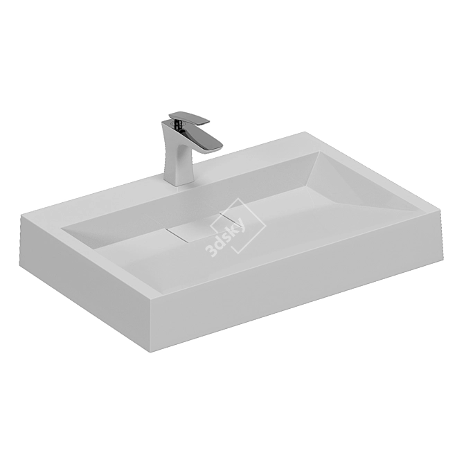 Colossum 19 Stone Resin Basin 3D model image 1