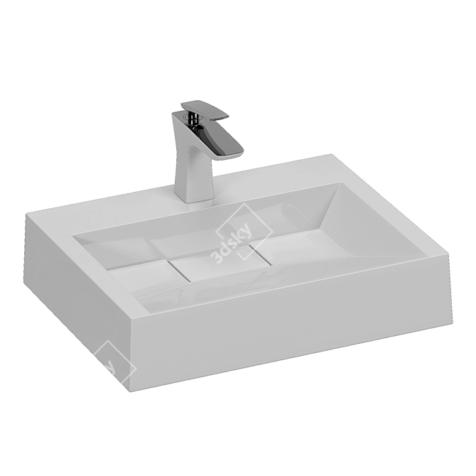 Colossum 19 Stone Resin Basin 3D model image 2