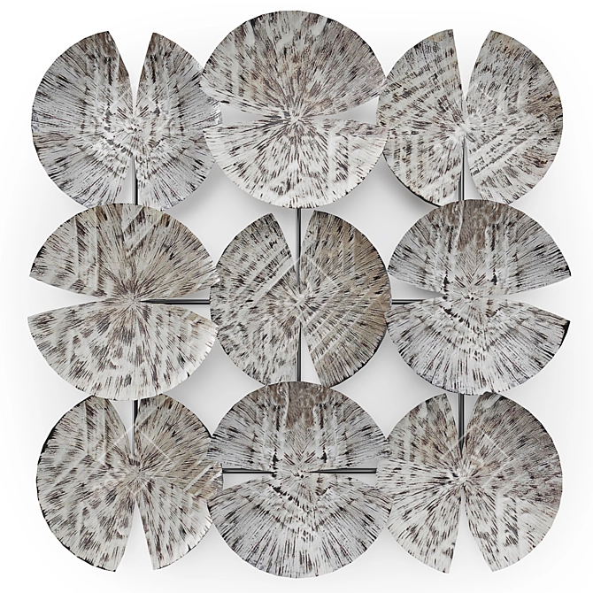 Silver Ginkgo Leaf Wall Art 3D model image 1