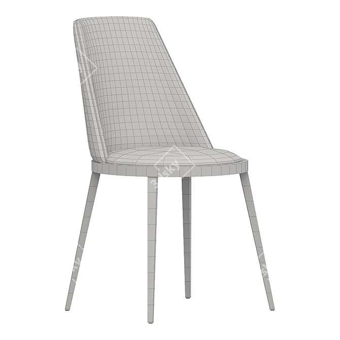 Elegant Upholstered Cantori Chair 3D model image 2