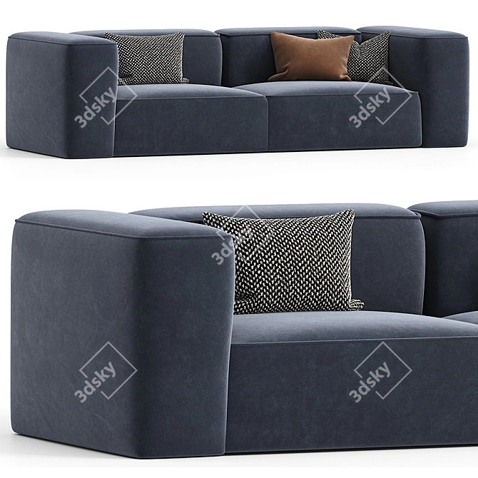 Modern Modular Meester Sofa Set 3D model image 1