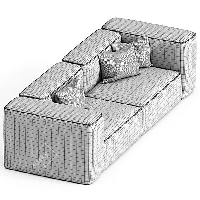 Modern Modular Meester Sofa Set 3D model image 3