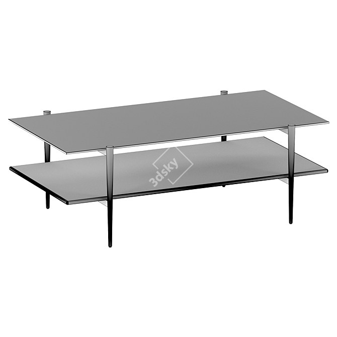 Mid-Century Art Coffee Table Set 3D model image 3