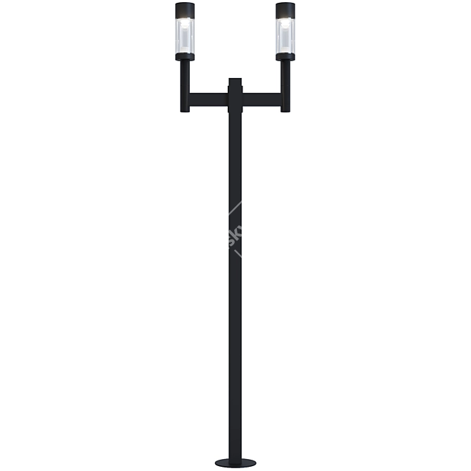 Modern LED Street Lighting Pole 3D model image 3