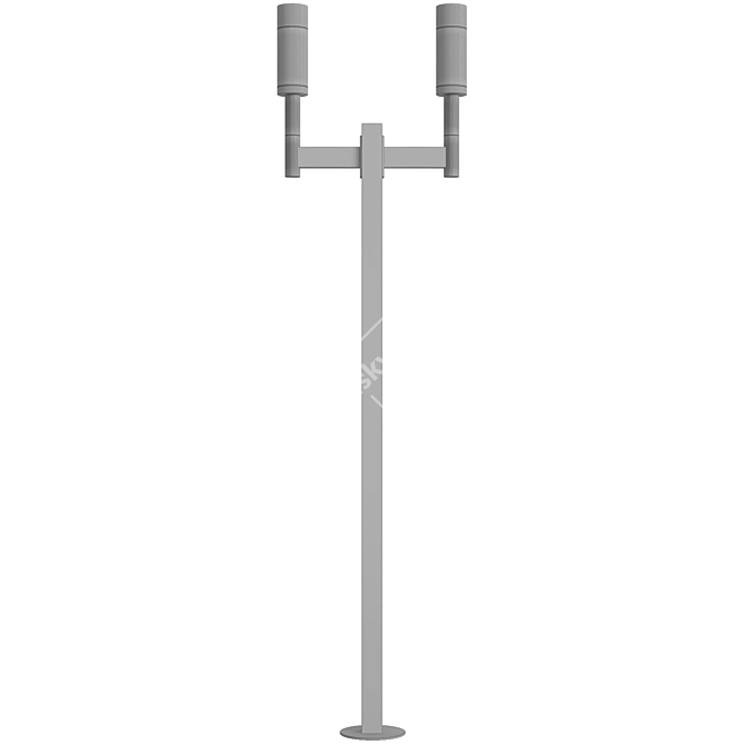 Modern LED Street Lighting Pole 3D model image 4