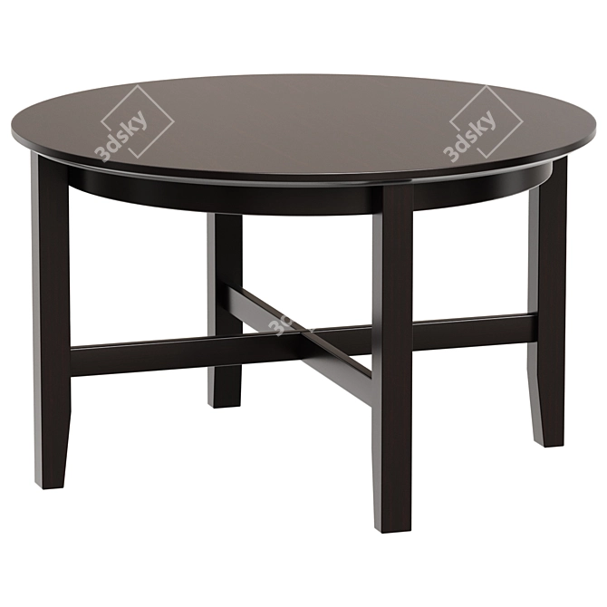 Winsome Round Coffee Table Espresso 3D model image 1