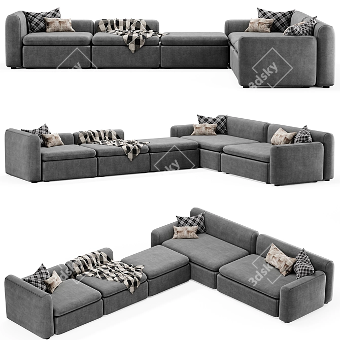  Contemporary Botero Sofa Design 3D model image 1