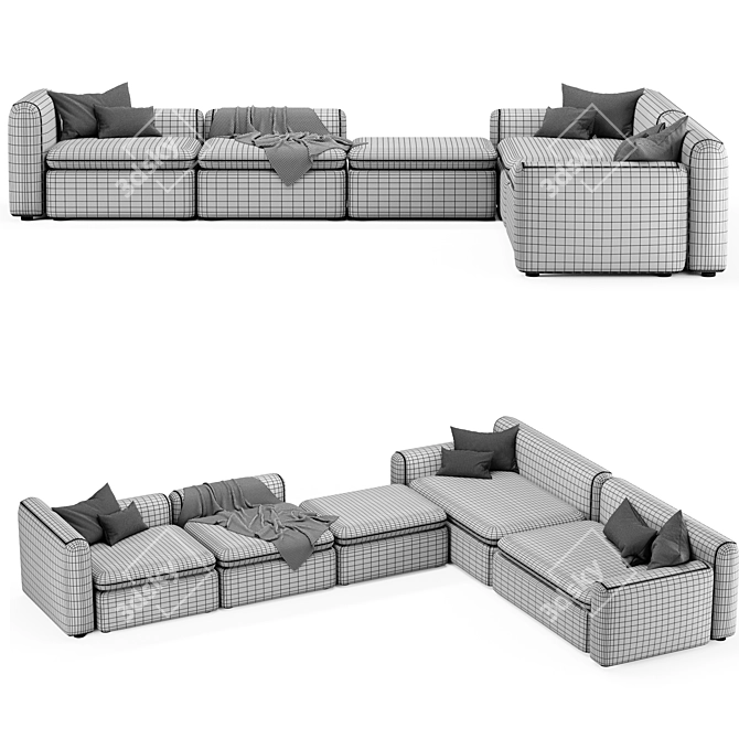  Contemporary Botero Sofa Design 3D model image 3