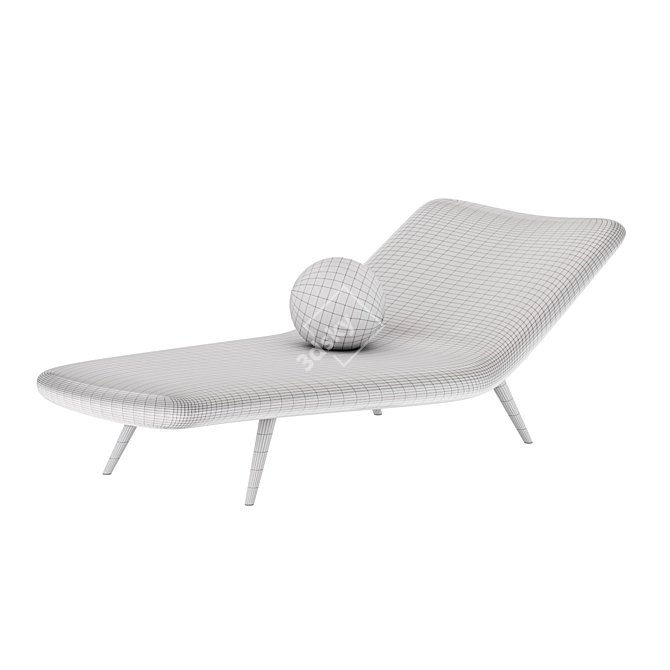 Mid-Century Modern Theo Ruth Daybed 3D model image 3