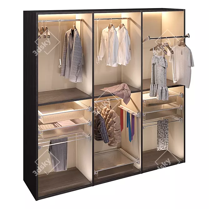 Servetto 3T Closet Accessories 3D model image 2