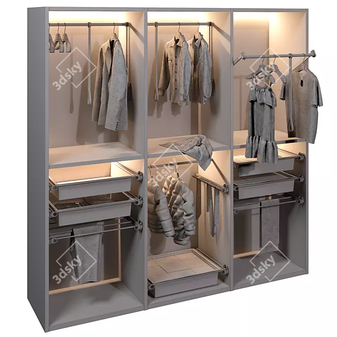 Servetto 3T Closet Accessories 3D model image 6