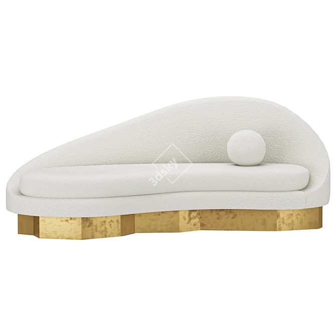 Custom Gold Leaf Sofa Deposit 3D model image 1