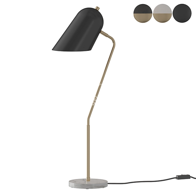 Sleek Modern Lambert Table 3D model image 1