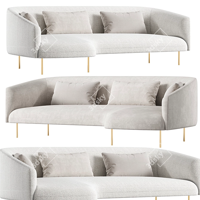 Modern-seating Roma Sofa Tacchini 3D model image 1