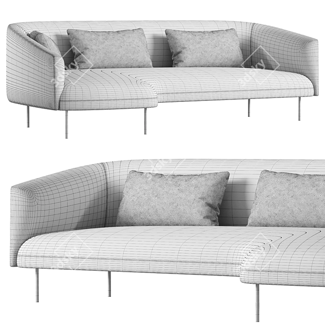 Modern-seating Roma Sofa Tacchini 3D model image 2