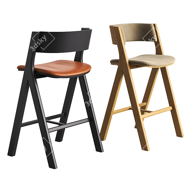 Modern Cantarutti Bar Stool 18K 3D model image 8