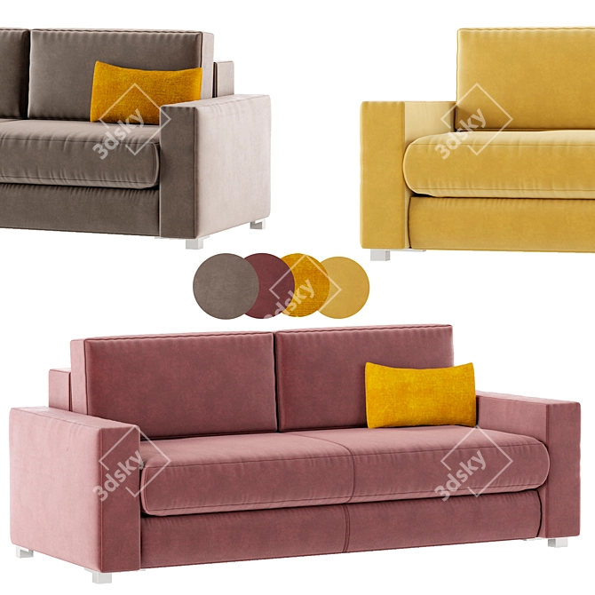 Royal Elegance Sofa 3D model image 1