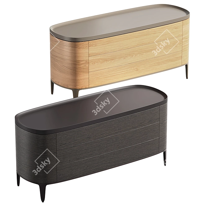 Poliform GENTLEMAN Chest Drawers 3D model image 1