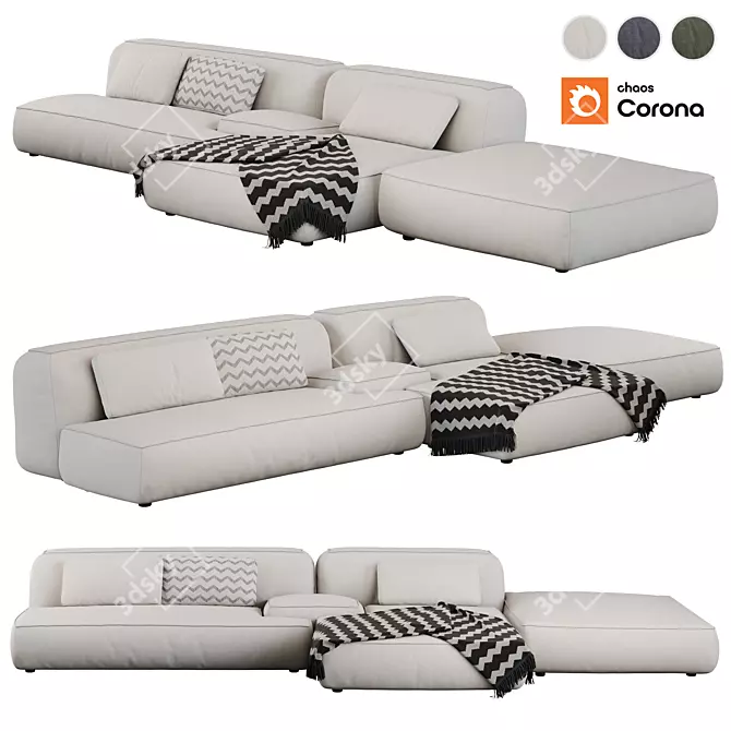 Lema Cloud Sofa Modular Set 3D model image 1