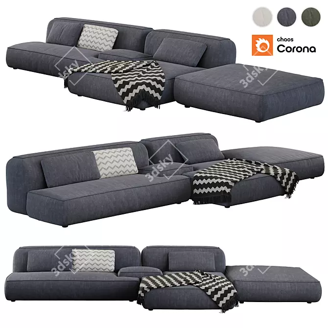 Lema Cloud Sofa Modular Set 3D model image 4