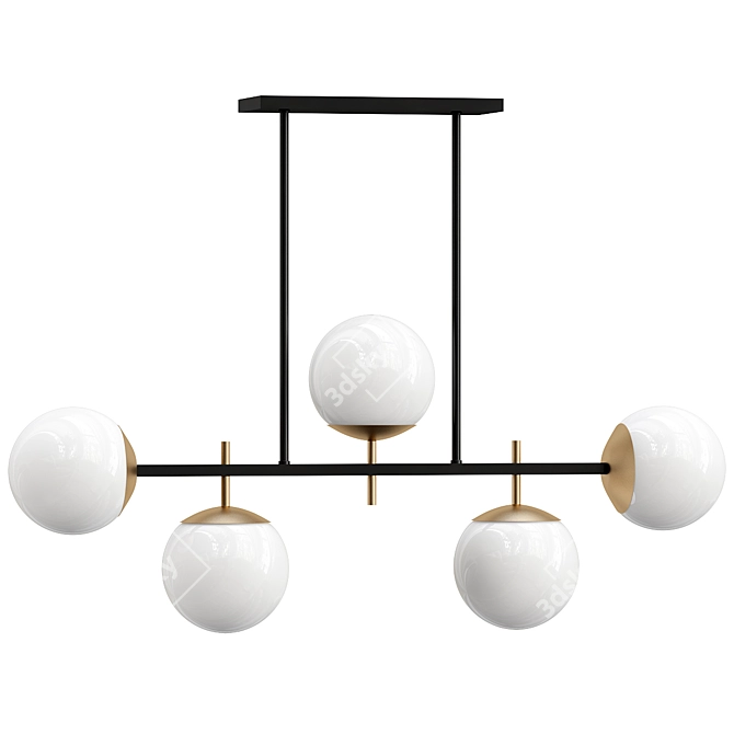 Ethereal Harmony Globes Chandelier 3D model image 1