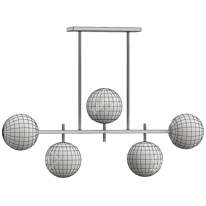 Ethereal Harmony Globes Chandelier 3D model image 2